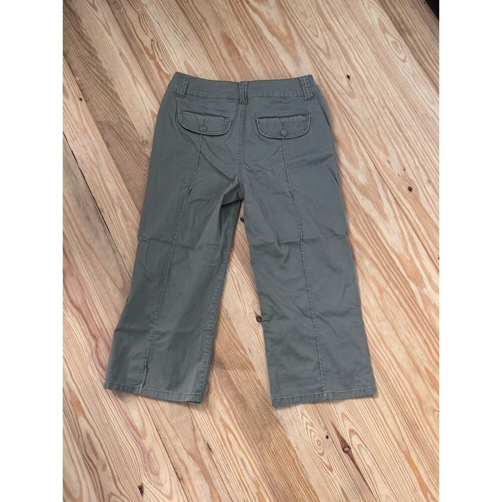 Apt.9 Women’s Khaki Green Cropped Capri Pants Stretch Size 4 - Picture 2 of 7